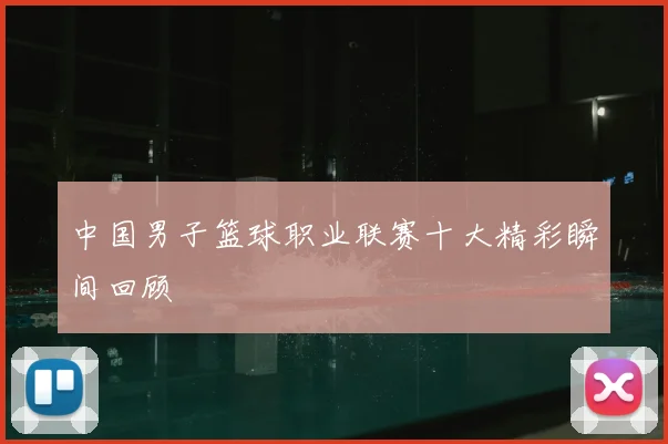 中国男子篮球职业联赛十大精彩瞬间回顾
