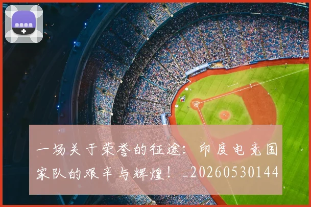 一场关于荣誉的征途：印度电竞国家队的艰辛与辉煌！_20260530144128
